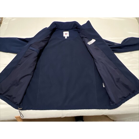 Seattle Seahawks Full Zip Jacket NFL Navy Drawstring Pockets Mens XL Blokecore - Picture 8 of 16